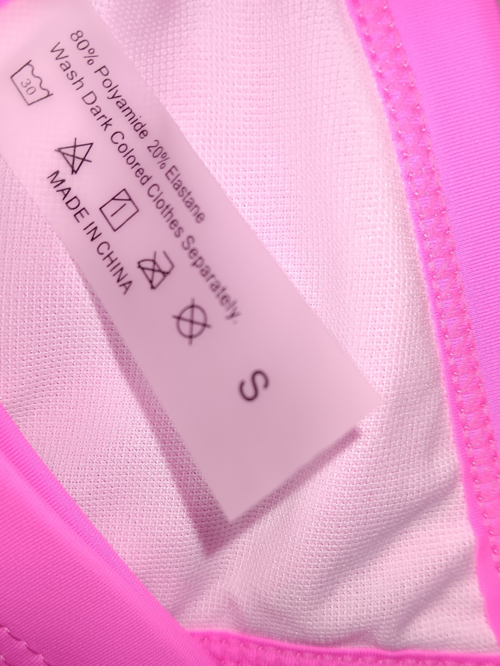 Hot Pink Rhinestone Triangle Bikini Set - Picture 3 of 4